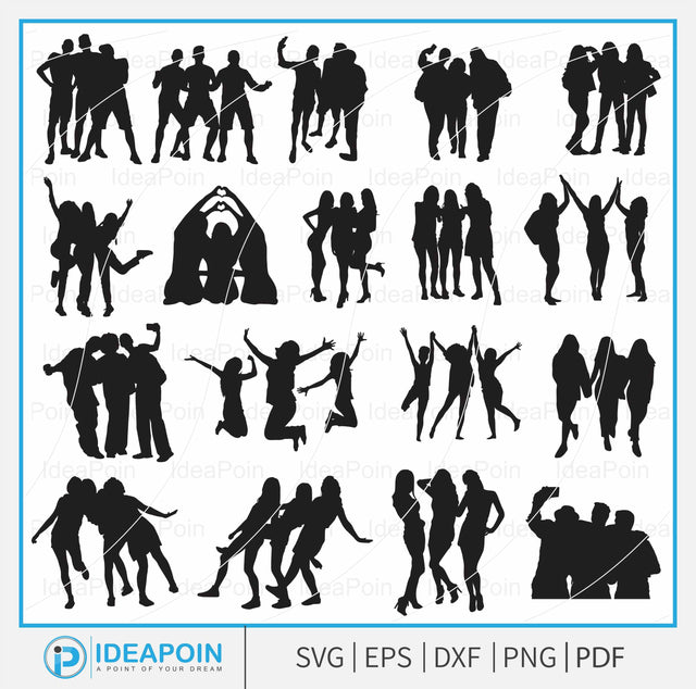 African American Woman Group svg, Woman Best Friends svg, Three Friends Silhouette, Friends Clipart svg, Girlfriends Svg, Best Friends Bundl SVG Dinvect 