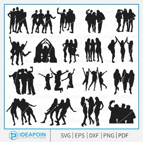 African American Woman Group svg, Woman Best Friends svg, Three Friends Silhouette, Friends Clipart svg, Girlfriends Svg, Best Friends Bundl SVG Dinvect 