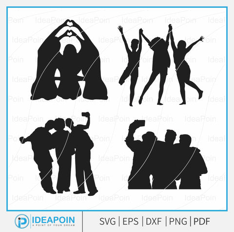 African American Woman Group svg, Woman Best Friends svg, Three Friends Silhouette, Friends Clipart svg, Girlfriends Svg, Best Friends Bundl SVG Dinvect 