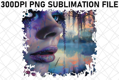 African American Woman with Blooming Sublimation afrosvg 