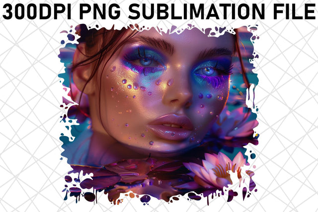 African American Woman with Blooming Sublimation afrosvg 