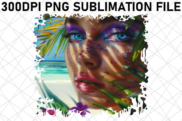 African American Woman with Flowers PNG Sublimation afrosvg 