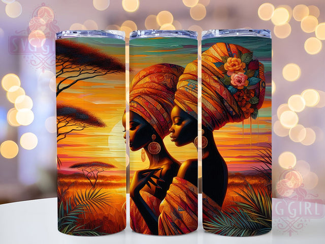 African American Women Tumbler, African American Wrap, Cultural Heritage Cup, 20oz Sublimation Wrap, Afrocentric Empowerment Tumbler, Strong Black Identity Cup, Inspirational Heritage Wrap Sublimation SvggirlplusArt 