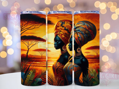 African American Women Tumbler, African American Wrap, Cultural Heritage Cup, 20oz Sublimation Wrap, Afrocentric Empowerment Tumbler, Strong Black Identity Cup, Inspirational Heritage Wrap Sublimation SvggirlplusArt 