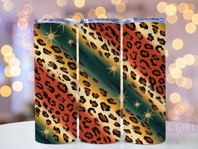 African Colors & Leopard Print Tumbler Wrap, Leopard Print Tumbler, Juneteenth Tumbler Wrap, 20oz Sublimation Design, Black History Tumbler, Animal Print Wrap, Printable African Design Sublimation SvggirlplusArt 
