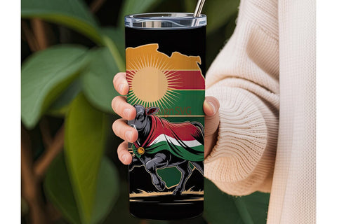 African Heritage Calf 20oz Tumbler Wrap Sublimation DesignSVG 