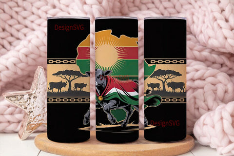 African Heritage Calf 20oz Tumbler Wrap Sublimation DesignSVG 