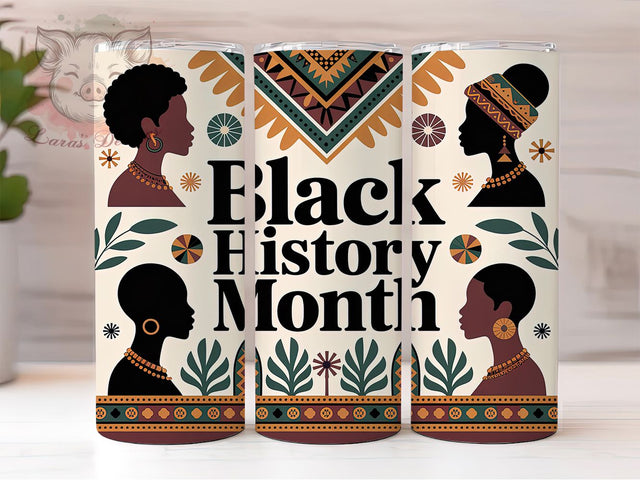 African Heritage Pride Tumbler, African Heritage Wrap, Cultural Pride Cup, 20oz Sublimation Wrap, Afrocentric Empowerment Tumbler, Strong Black Identity Cup, Traditional Heritage Design Wrap Sublimation Lara' s Designs 