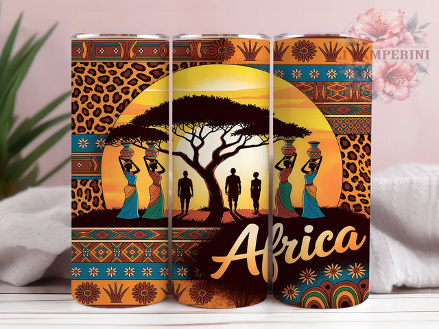 African Map Motherland Tumbler, Africa Sublimation PNG, 20oz Tumbler Wrap, Afrocentric Cup Design, Motherland Pride Wrap, Cultural Heritage Tumbler, African Art PNG Sublimation Li Zamperini 