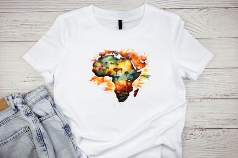 African Map Watercolor Clipart Bundle Sublimation Designangry 