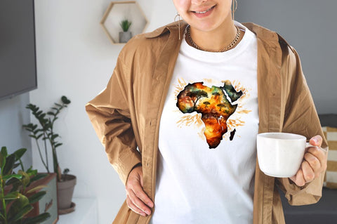 African Map Watercolor Clipart Bundle Sublimation Designangry 