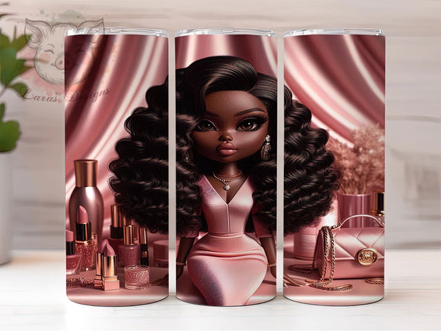 African Melanin Queen Tumbler, African American Wrap, Black Woman Empowerment Cup, 20oz Sublimation Wrap, Afrocentric Pride Tumbler, Strong Black Woman Cup, Inspirational Queen Wrap Sublimation Lara' s Designs 