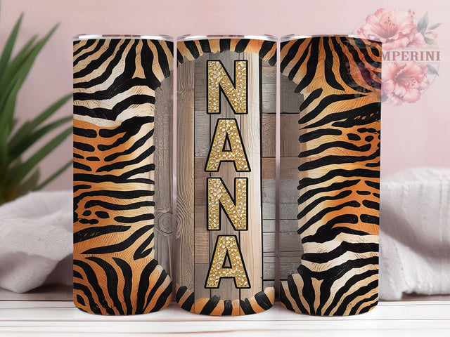 African Nana Leopard Mother's Day Tumbler Wrap, African Nana, Leopard Tumbler, 20oz Tumbler Wrap, Sublimation Design, Nana Gift, African American Tumbler Sublimation Li Zamperini 