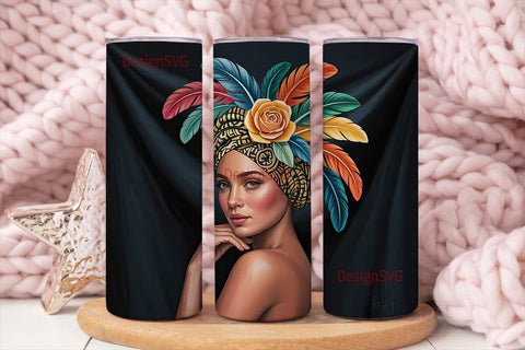 African Queen 20oz Tumbler Wrap Sublimation DesignSVG 