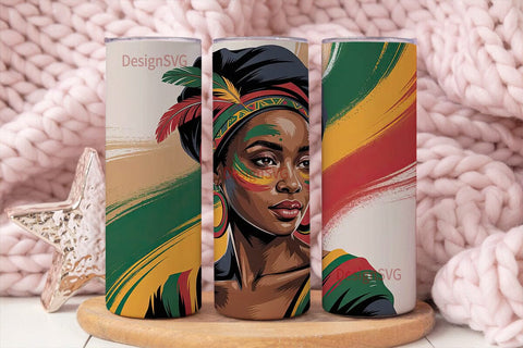 African Queen 20oz Tumbler Wrap Sublimation DesignSVG 