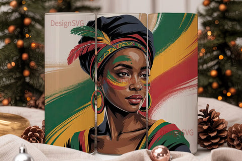 African Queen 20oz Tumbler Wrap Sublimation DesignSVG 