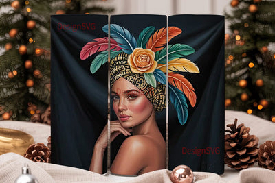 African Queen 20oz Tumbler Wrap Sublimation DesignSVG 