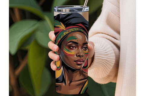 African Queen 20oz Tumbler Wrap Sublimation DesignSVG 