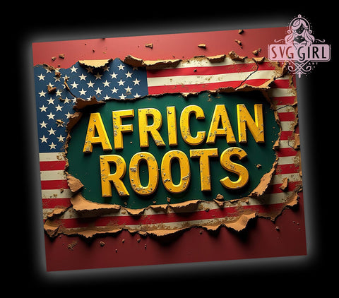African Roots Heritage 20oz Tumbler, 20oz Sublimation Wrap, African Heritage Gift, Cultural Awareness Tumbler, Roots and Culture Design, Ethnic Tumbler Gift, Africa Inspired Tumbler Sublimation SvggirlplusArt 