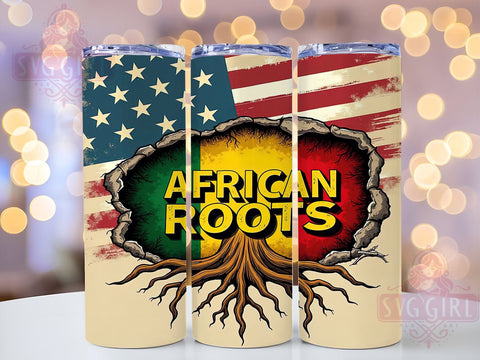 African Roots Heritage 20oz Tumbler, 20oz Sublimation Wrap, African Heritage Gift, Cultural Awareness Tumbler, Roots and Culture Design, Ethnic Tumbler Gift, Africa Inspired Tumbler Sublimation SvggirlplusArt 