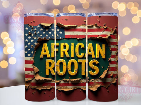 African Roots Heritage 20oz Tumbler, 20oz Sublimation Wrap, African Heritage Gift, Cultural Awareness Tumbler, Roots and Culture Design, Ethnic Tumbler Gift, Africa Inspired Tumbler Sublimation SvggirlplusArt 