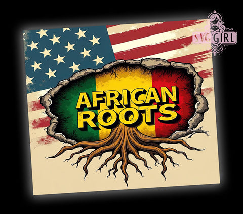 African Roots Heritage 20oz Tumbler, 20oz Sublimation Wrap, African Heritage Gift, Cultural Awareness Tumbler, Roots and Culture Design, Ethnic Tumbler Gift, Africa Inspired Tumbler Sublimation SvggirlplusArt 
