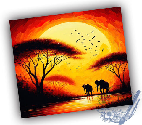 African Wildlife Safari 20oz Tumbler, African Wildlife Mug, 20oz Drinkware, Nature Lover Gift, Wildlife Art Tumbler, Safari Theme Cup, Exotic Animal Design Sublimation ToriDesigns 