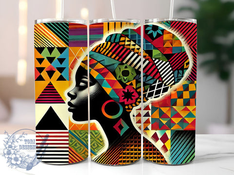 African Woman Pride 20oz Tumbler, Black Woman, BLM Pride, African Pride, Tumbler Wrap, 20oz Tumbler, Sublimation Design Sublimation ToriDesigns 