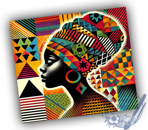 African Woman Pride 20oz Tumbler, Black Woman, BLM Pride, African Pride, Tumbler Wrap, 20oz Tumbler, Sublimation Design Sublimation ToriDesigns 