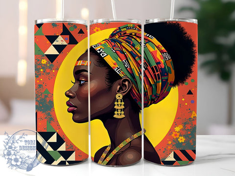 African Woman Pride 20oz Tumbler, Black Woman, BLM Pride, African Pride, Tumbler Wrap, 20oz Tumbler, Sublimation Design Sublimation ToriDesigns 