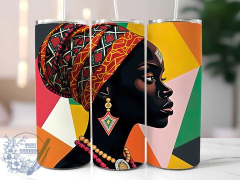 African Woman Pride 20oz Tumbler, Black Woman, BLM Pride, African Pride, Tumbler Wrap, 20oz Tumbler, Sublimation Design Sublimation ToriDesigns 