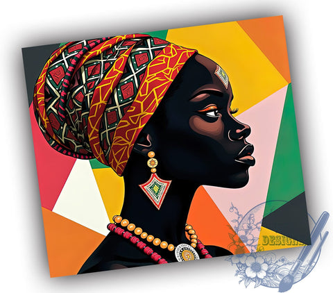 African Woman Pride 20oz Tumbler, Black Woman, BLM Pride, African Pride, Tumbler Wrap, 20oz Tumbler, Sublimation Design Sublimation ToriDesigns 