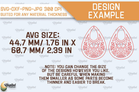 African Wooden Earrings Laser Cut. African Earrings SVG SVG Evgenyia Guschina 