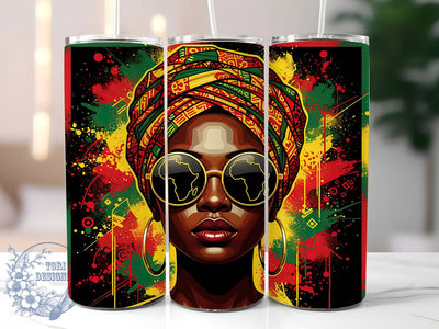 Africana Heritage Black Woman Tumbler, Black Woman, Africana Style, Heritage Art, 20Oz Tumbler, Sublimation Wrap, Digital Download Sublimation ToriDesigns 