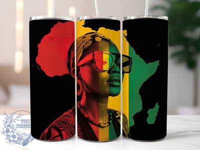 Africana Heritage Black Woman Tumbler, Black Woman, Africana Style, Heritage Art, 20Oz Tumbler, Sublimation Wrap, Digital Download Sublimation ToriDesigns 