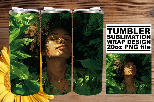 Afro American Beauty - Sip with Style Sublimation afrosvg 