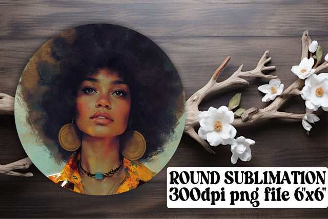 Afro American Women Sublimation Set Sublimation afrosvg 