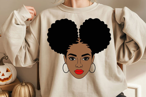 Afro Black Woman SVG: Queen Silhouette File SVG DesignDestine 