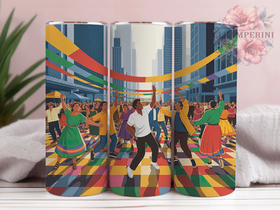 Afro‑Caribbean Festival Tumbler, Street Dance, Vibrant Colors, Cultural Rhythm, Festival Theme, 20Oz Tumbler, Sublimation Wrap Sublimation Li Zamperini 