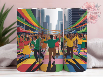 Afro‑Caribbean Festival Tumbler, Street Dance, Vibrant Colors, Cultural Rhythm, Festival Theme, 20Oz Tumbler, Sublimation Wrap Sublimation Li Zamperini 