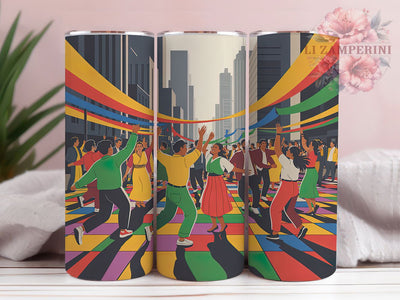 Afro‑Caribbean Festival Tumbler, Street Dance, Vibrant Colors, Cultural Rhythm, Festival Theme, 20Oz Tumbler, Sublimation Wrap Sublimation Li Zamperini 