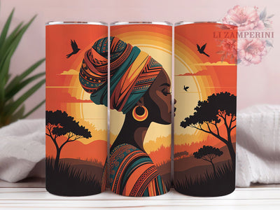 Afro Girl Empowerment Tumbler, Black Girl, Cultural Pride, Empowerment Art, Stylish Design, Tumbler Wrap, Sublimation Design Sublimation Li Zamperini 