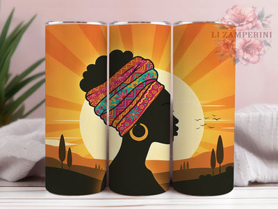 Afro Girl Empowerment Tumbler, Black Girl, Cultural Pride, Empowerment Art, Stylish Design, Tumbler Wrap, Sublimation Design Sublimation Li Zamperini 