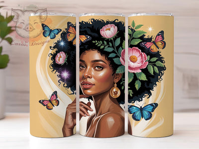 Afro Melanin Black History Tumbler, Black Women, Black History Month, Cultural Pride, Empowerment Art, Tumbler Wrap, Sublimation Design Sublimation Lara' s Designs 