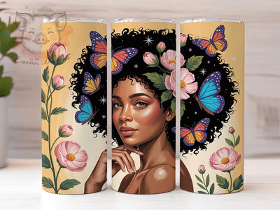Afro Melanin Black History Tumbler, Black Women, Black History Month, Cultural Pride, Empowerment Art, Tumbler Wrap, Sublimation Design Sublimation Lara' s Designs 