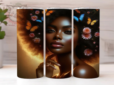 Afro Melanin Black History Tumbler, Black Women, Black History Month, Cultural Pride, Empowerment Art, Tumbler Wrap, Sublimation Design Sublimation Lara' s Designs 