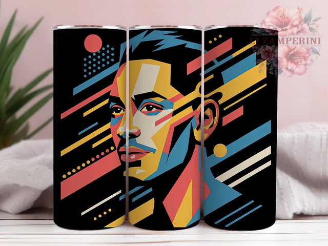 Afro Minimalist Abstract Tumbler Wrap, Minimalist Style, Modern Design, Ethnic Theme, Abstract Pattern, Tumbler Wrap, Sublimation Design Sublimation Li Zamperini 
