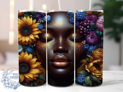 Afro Queen Black Girl Magic Melanin Tumbler Wrap, Black Girl Magic Wrap, Afro Woman Design, Melanin Queen PNG, 20oz Empowerment Wrap, Black Girl Tumbler Sublimation ToriDesigns 