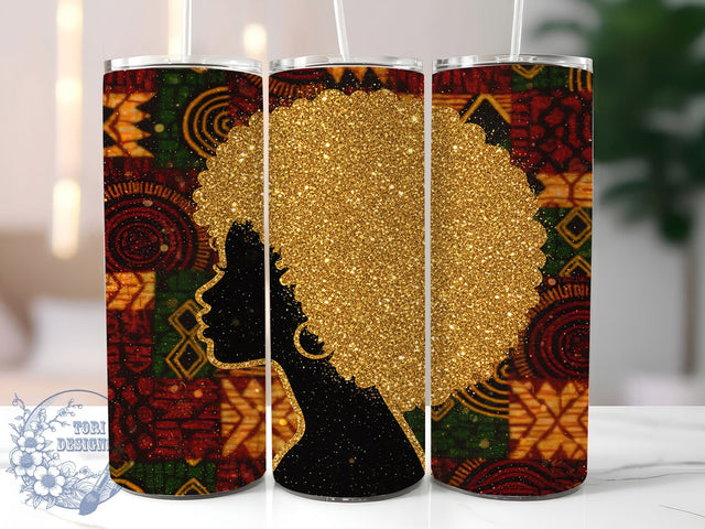 Afro Queen Black Girl Magic Tumbler Wrap, Black Girl Magic, Floral Theme, Empowerment Style, Bold Design, Tumbler Wrap, Sublimation Design Sublimation ToriDesigns 