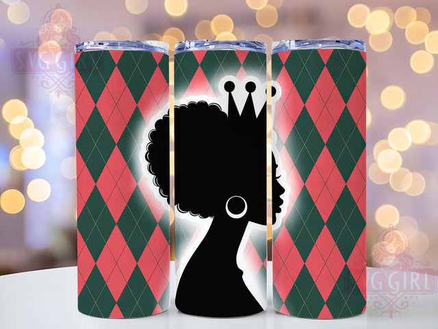 Afro Queen Black History Tumbler, Afro Queen Tumbler, Boss Lady 20oz Wrap, Sublimation Design, Stylish Gift Idea, Black Girl Wrap, Queen Princess Tumbler Sublimation SvggirlplusArt 